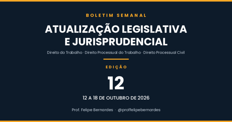 Boletim 12 – Atualização legislativa e jurisprudencial